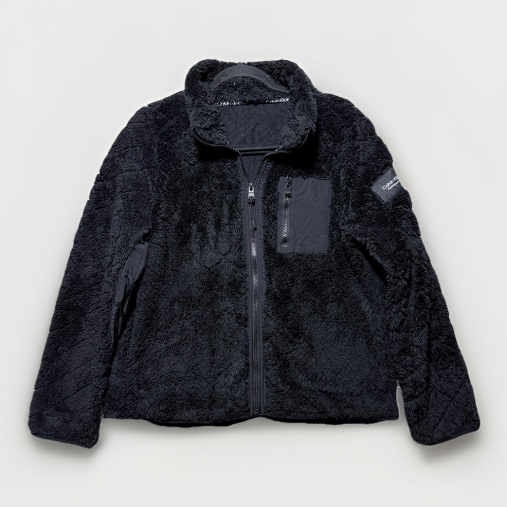 Calvin Klein Performance Womens Large Sherpa Jacket Fleece Full Zip Outdoor